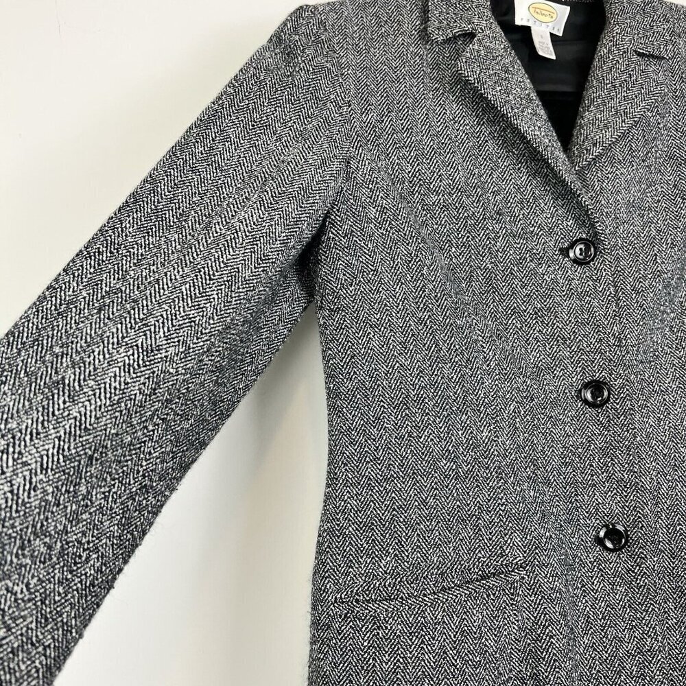 Talbots Women's Gray Herringbone Single Breasted … - image 4